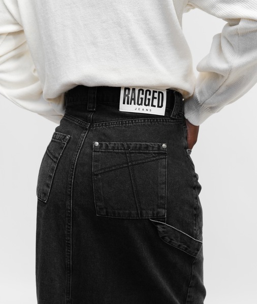 Ragged Priest Denim Skirt Black