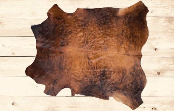 Nguni Cowhide Rug AAG06 – Rustic Brown and Black | Genuine Cowhide Area Rug