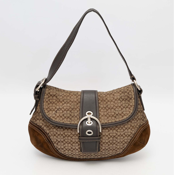 COACH Vintage Signature C Monogram Canvas Soho Shoulder Bag