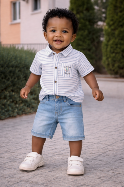 Sunny Days Summer Style Trio Set - Blue and Black