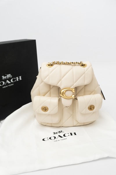 COACH Tabby Backpack With Quilting Cream