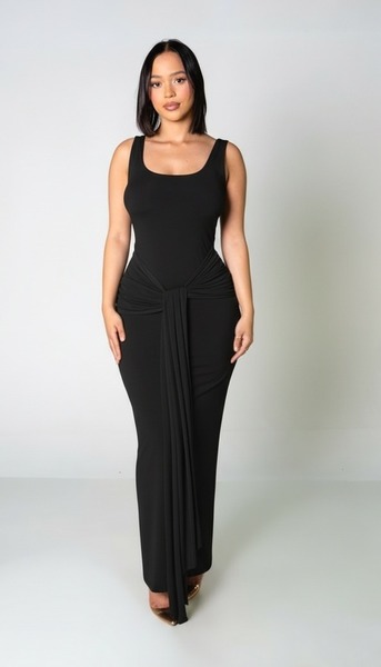 Ava Holiday Dress, Black