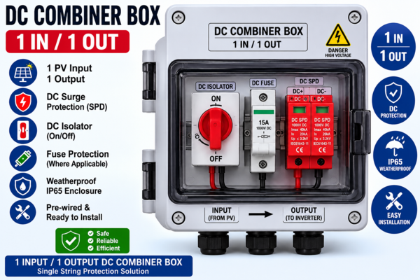 DC Combiner Box 1 Input / 1 Output