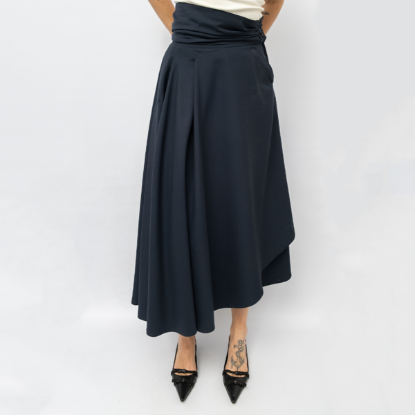 SPORTMAX Pure Wool Navy Skirt