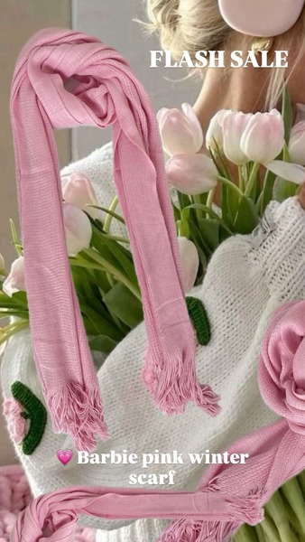 Barbie pink neck scarf