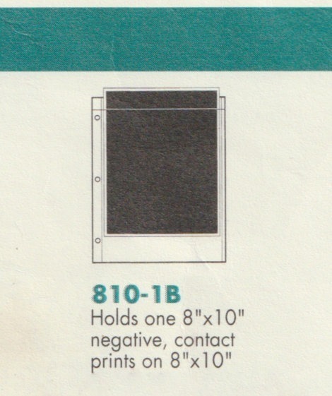PrintFile 810-1B Archival Negative Pages – 8×10 Large Format – Pack of 20