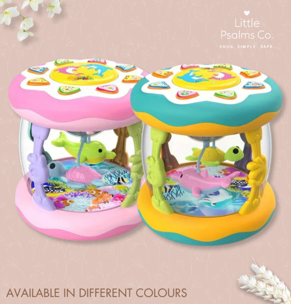360° Rotating Light up Musical Ocean Toy (Pink or Yellow available)