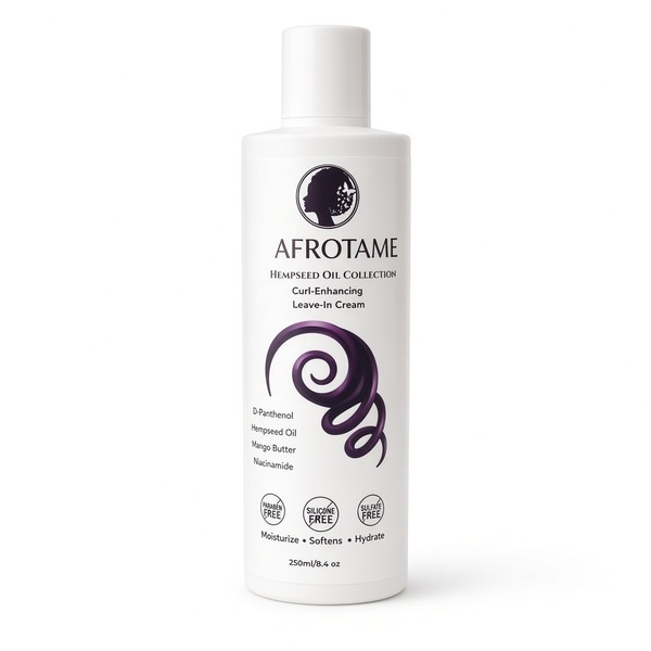 Afrotame Hempseed Oil Collection – Curl Enhancing Leave-In Spray/Cream (250ml)