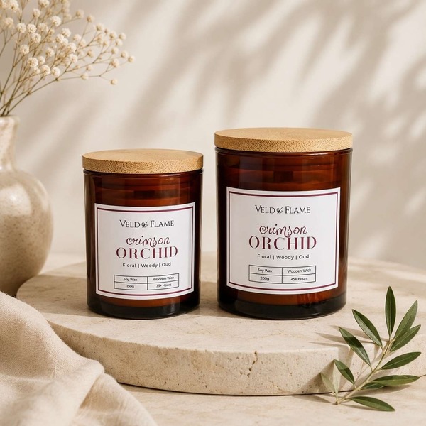 Crimson Orchid Soy Candle