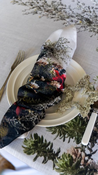 Fynbos Napkins with a Touch of Red – Set of 6