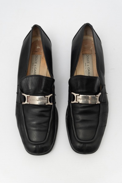 Dolce&Gabbana Vintage Leather Logo Loafers