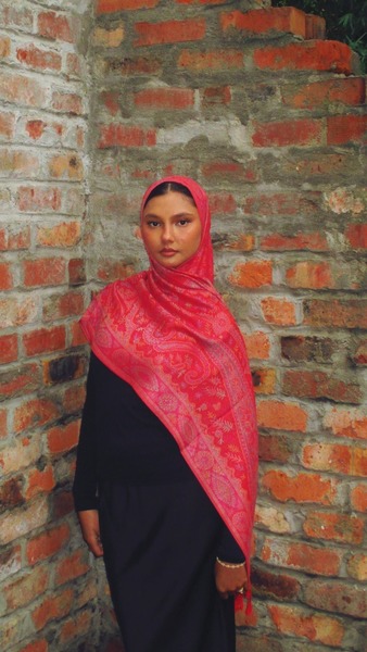Rich ruby pashmina