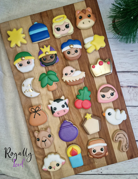 Nativity Advent Cookies - 2 Children