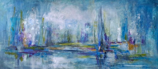284. Between  Silence and colour  (70 x 140cm)