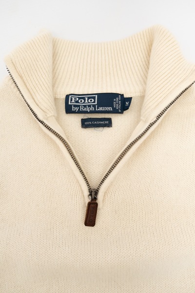 POLO BY RALPH LAUREN Vintage Pure Cashmere Zip Up Sweater