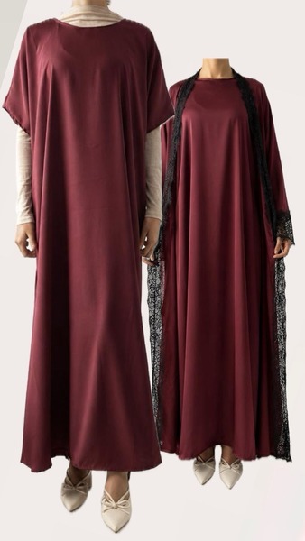 Deep Burgundy Satin Underdress