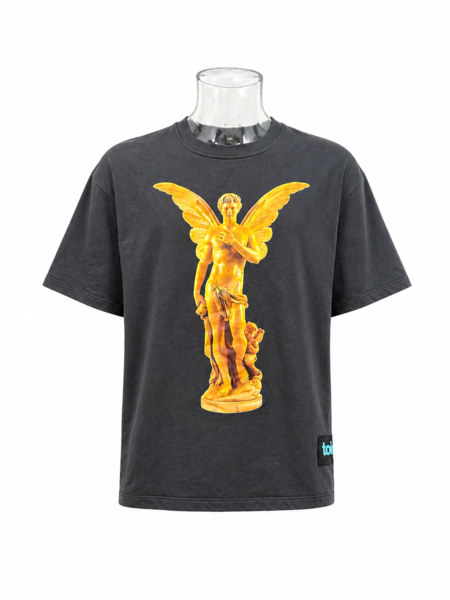 Yellow Fairy Grey sweater fabric winter tee