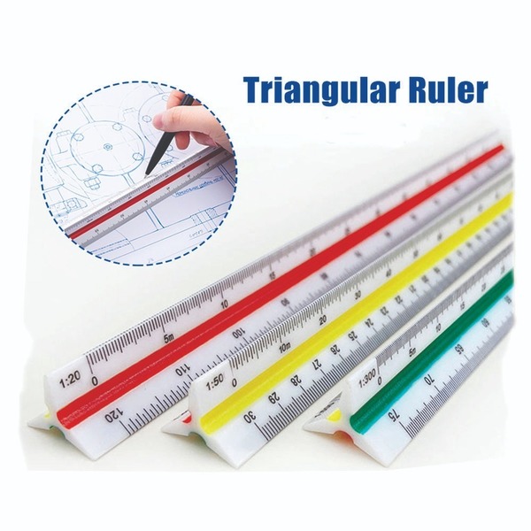 SDS Triangular Scale Ruler (1:20; 1:25; 1:50; 1:75; 1:100; 1:125)