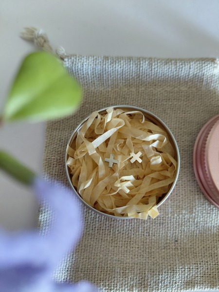 Hello Marie Sterling Silver Petite Cross Earrings in rosegold tin