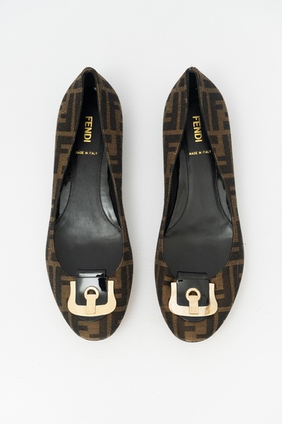 FENDI Zucca Jacquard Monogram Flats