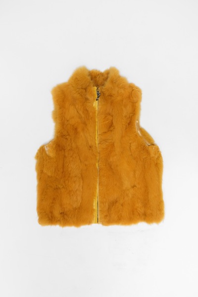 Yellow Fur Vest