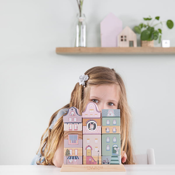 Little Dutch Wooden Building Blocks Adventure Pink Little