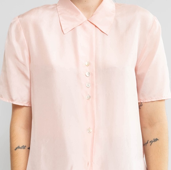 Silk Baby Pink Shirt