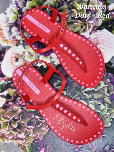 Ipanema - Dots - Red (Sizes 3, 4, 5, 6, 7, 8)