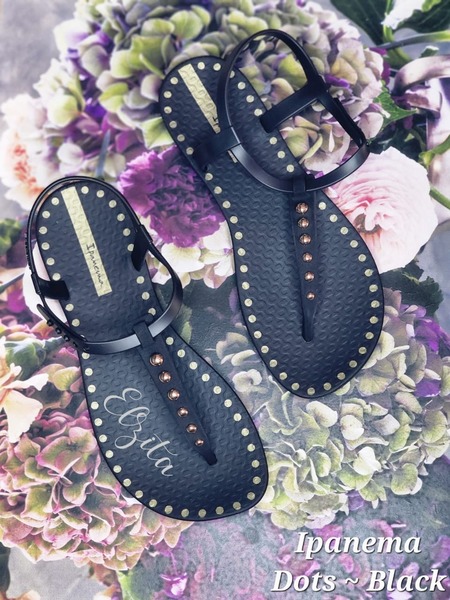 Ipanema - Dots - Black (Sizes 3, 4, 5, 6, 7, 8)
