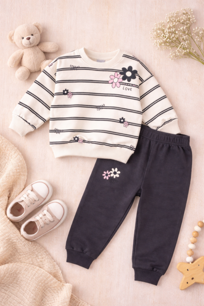 Midnight Blossom Lounge Set