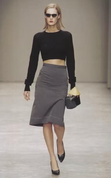 PRADA SS 2001 Black and Lime Rectangle Leather Flap Bag