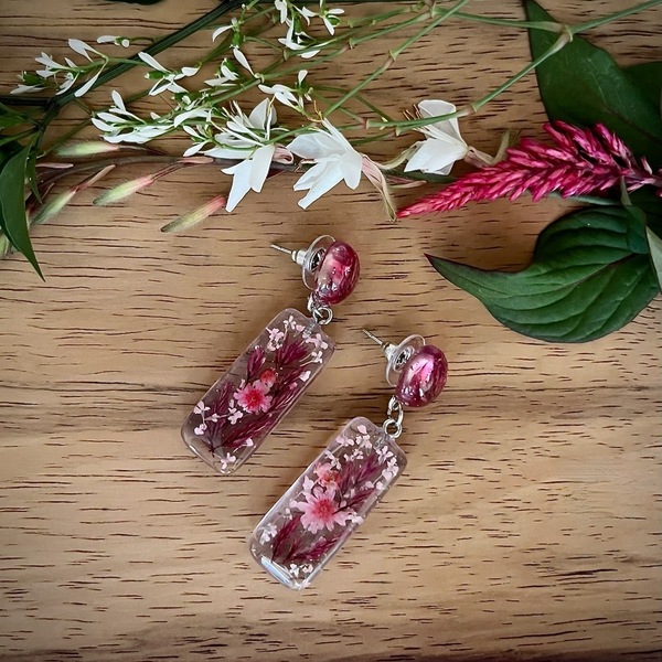 Earrings - Drop rectangular shaped