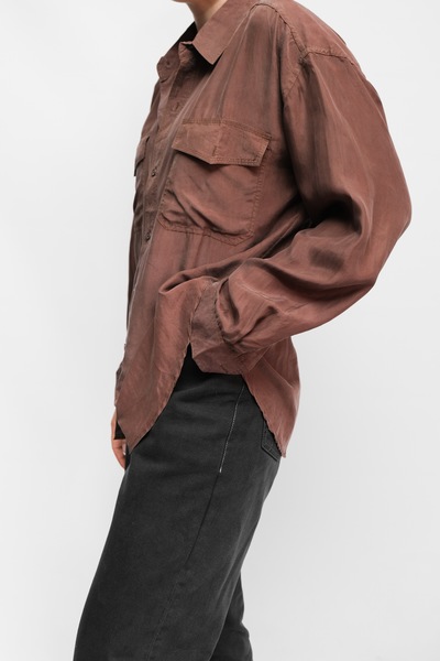 Washed Satin Shirt main image 1