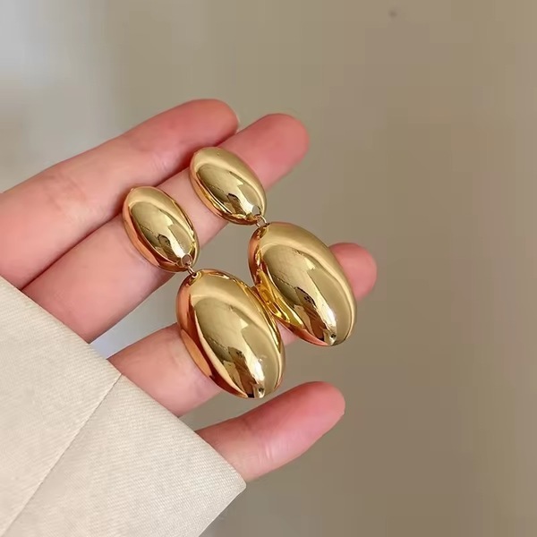 Triple Pebble Drop Earrings