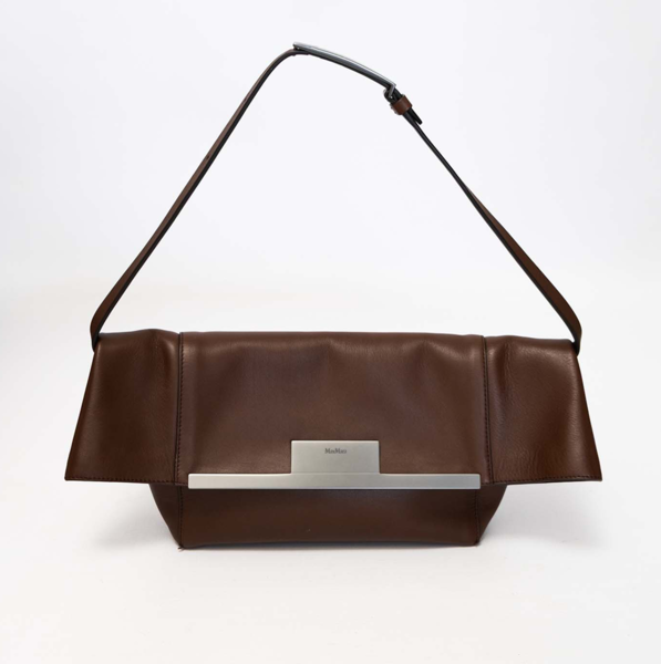 MAX MARA Pre-Owned Clasp Leather Clutch Bag