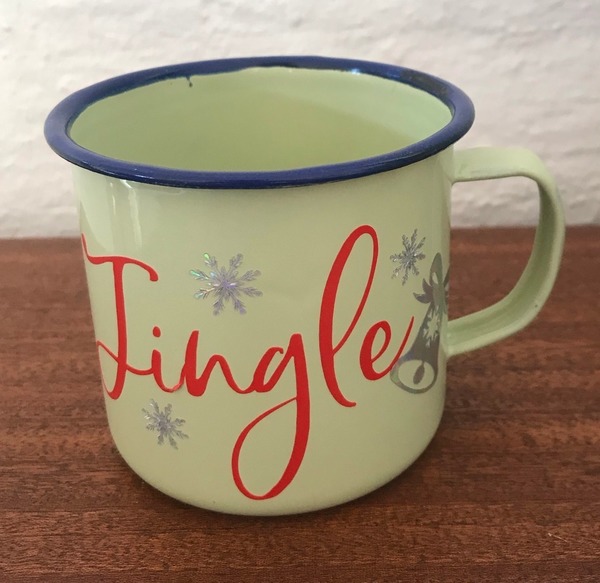 Tin Mugs | Christmas tin mugs