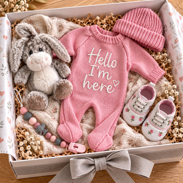 Pink Newborn Baby Gift box