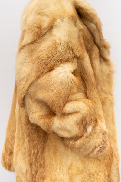 Luxurious Vintage Fox Fur Coat Orange