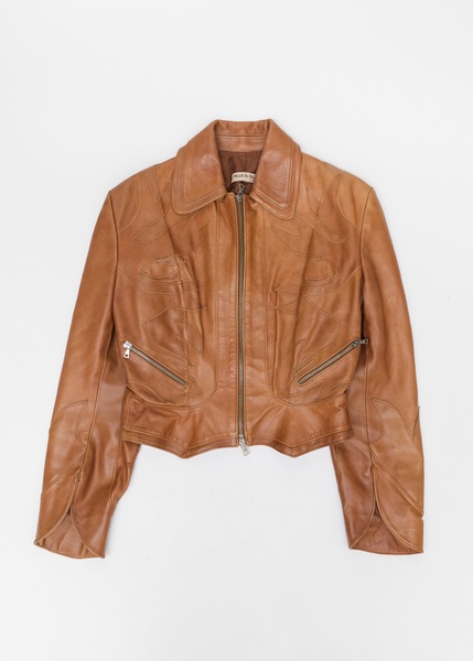 Vintage Leather Cowboy Style Jacket