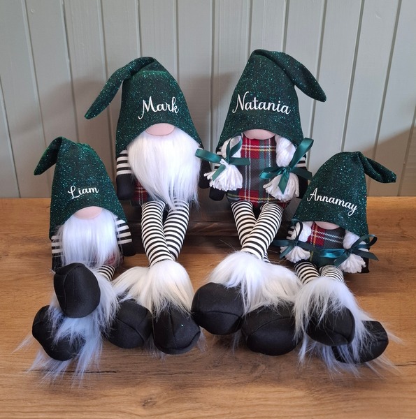 Glitter Green Tartan Family Set