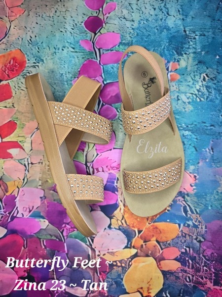 Butterfly Feet - Zina 23 - Tan (Size 5, 6, 7, 8, 9 )