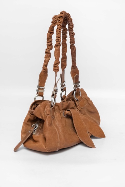 LIEBESKIND Berlin Genuine Leather Shoulder Bag Brown