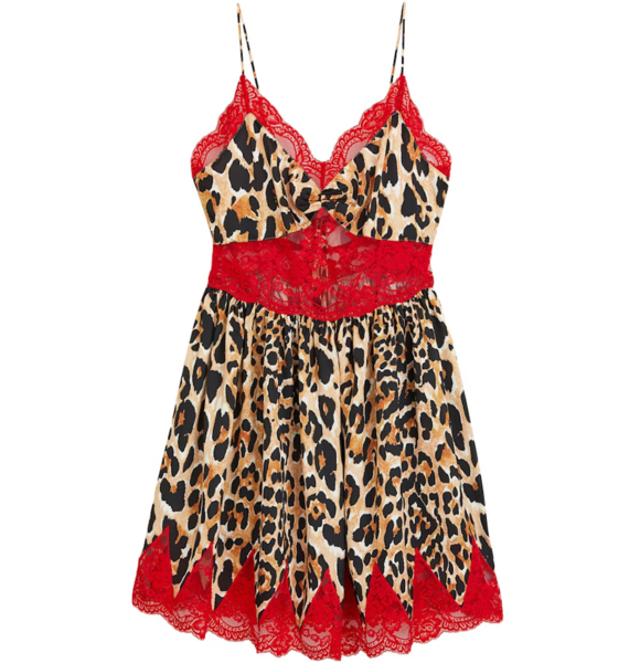 Rabanne x H&M Leopard Print Slip Dress