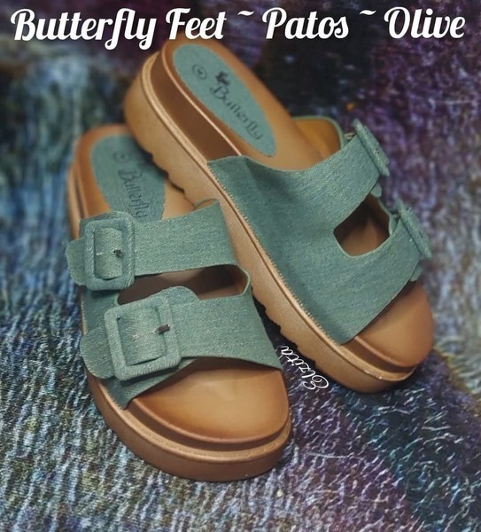 Butterfly Feet ` Patos ~ Olive (Size 8)