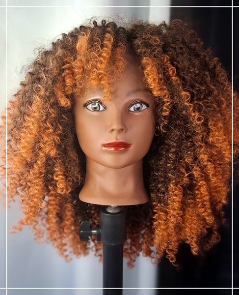 16 Inch Ombre Afro Bob with Bangs