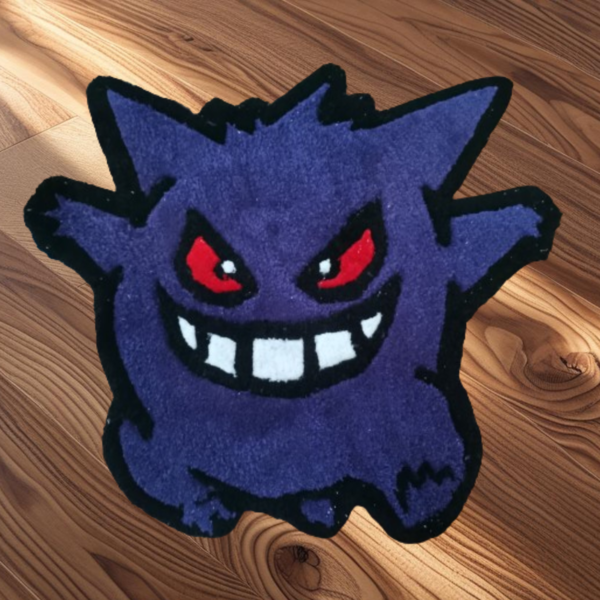 Pokemon Gengar Ghost Rug - Handcrafted Tufted Floor Mat