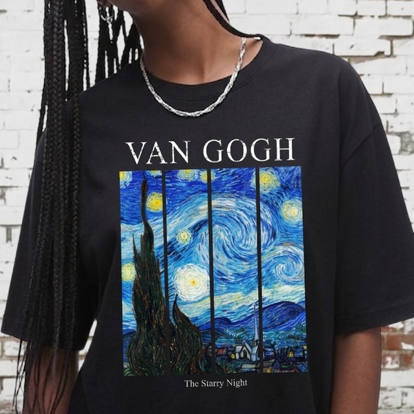 Van Gogh Starry Night Vintage T-Shirt