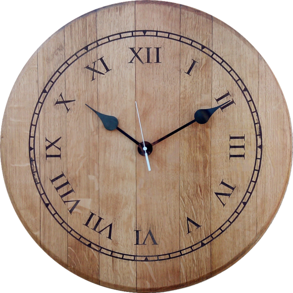 Wine Barrel Wall Clocks Oak, wine barrel top, large clock, beautiful