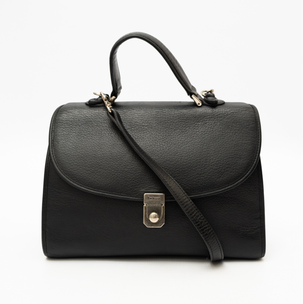 BURBERRYS Vintage Leather Satchel Shoulder Bag