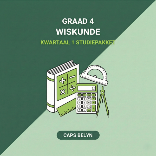 Graad 4 Wiskunde Kwartaal 1 Studiepakket (CAPS Belyn)
